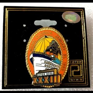 Peter David Super Bowl XXXIII 01/31/1999 Denver Broncos NFL Football Ovl Pin MOC